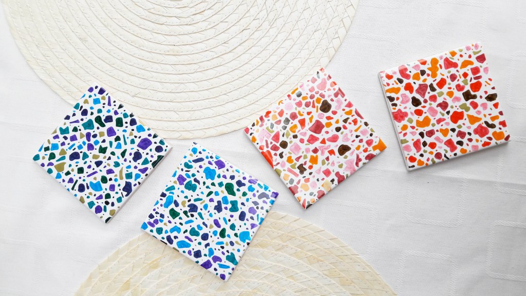DIY & Dessous de verre &laquo;&nbsp;terrazzo&nbsp;&raquo;
