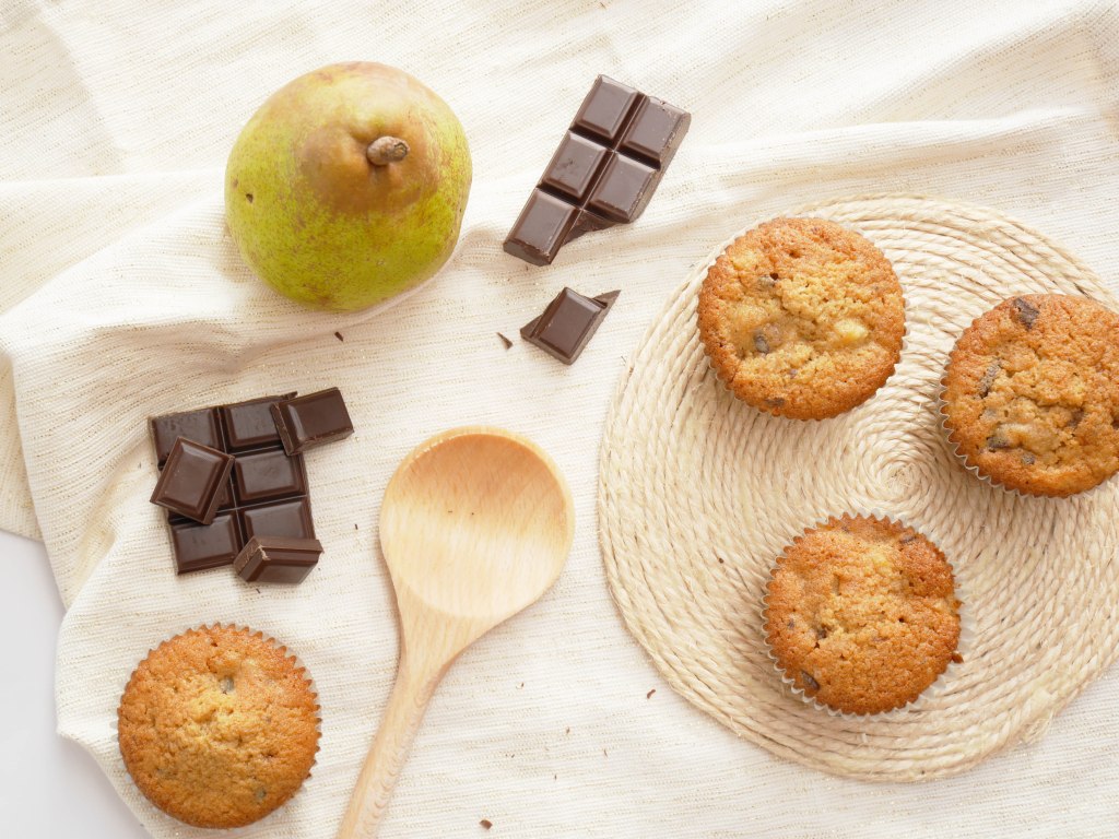 Recette & Muffins poire/chocolat